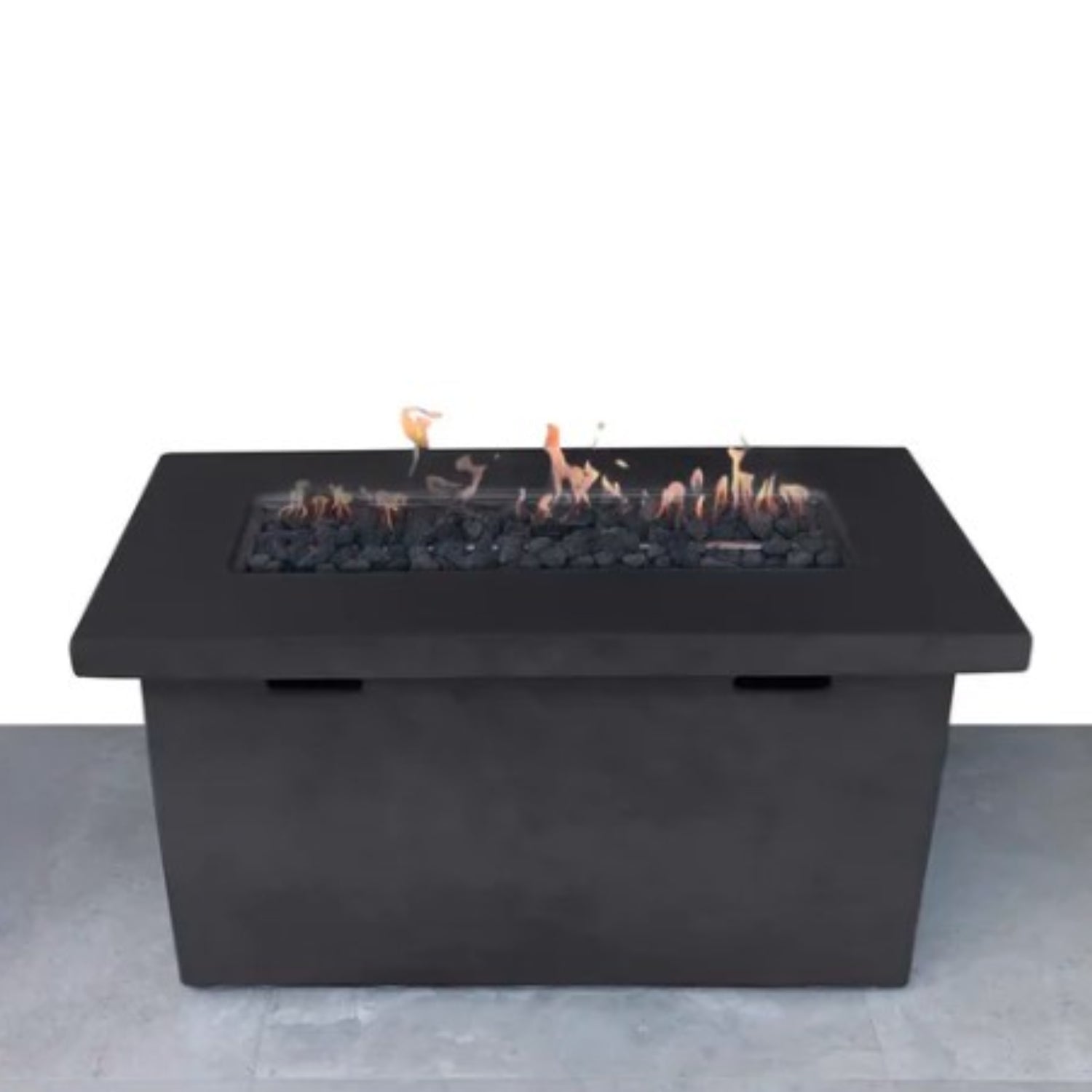 25" H X 42" W Fiber Reinforced Concrete Propane Outdoor Fire Pit Table Charcoal Garden & Outdoor Modern Stone Concrete