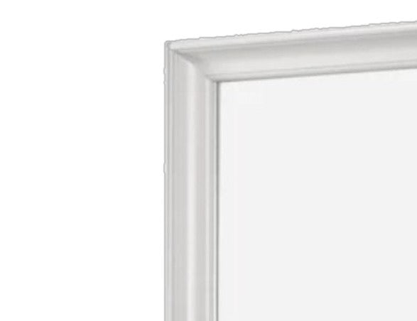 White Square Mirror White Solid Wood Mdf Glass