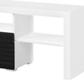 White And Black High Gloss 3 Shelf Tv Stand White Black Primary Living Space 80 89 Inches 80 89 Inches Mdf