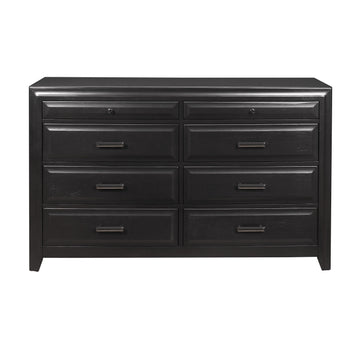 Modern Style 8 Drawers Dresser 1Pc Espresso Finish Wooden Bedroom Furniture Home Espresso Bedroom Modern Wood