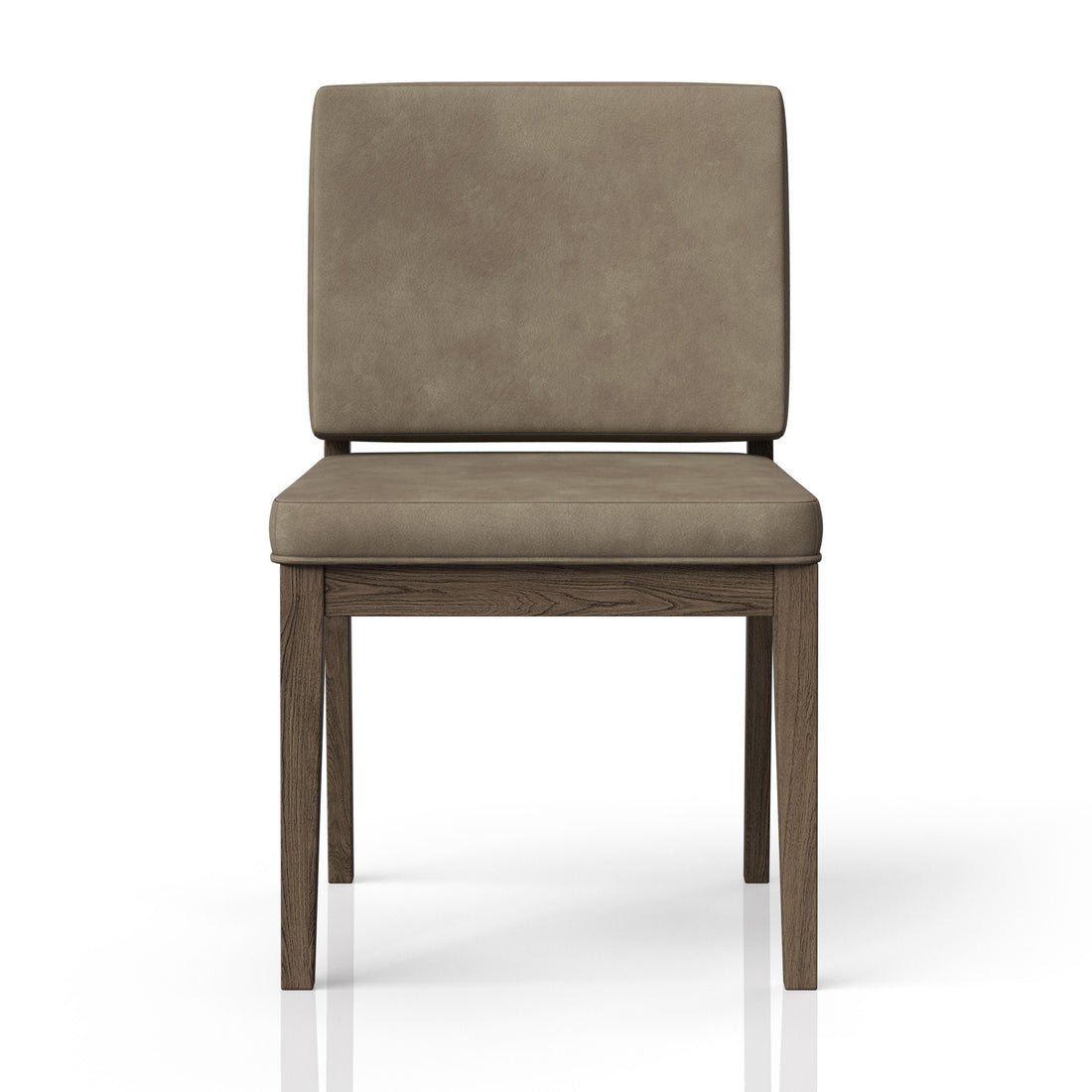 Latte And Leather Soft Back Chair Set Of Two Light Brown Solid Wood Mdf