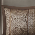 5 Piece Reversible Jacquard Bedspread Set Brown Gold King King Brown Gold Microfiber