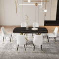 Large Modern Minimalist Rectangular Dining Table With 0.39 