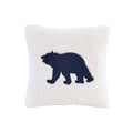 Plush To Sherpa Down Alternative Comforter Set Queen Navy Ivory Polyester