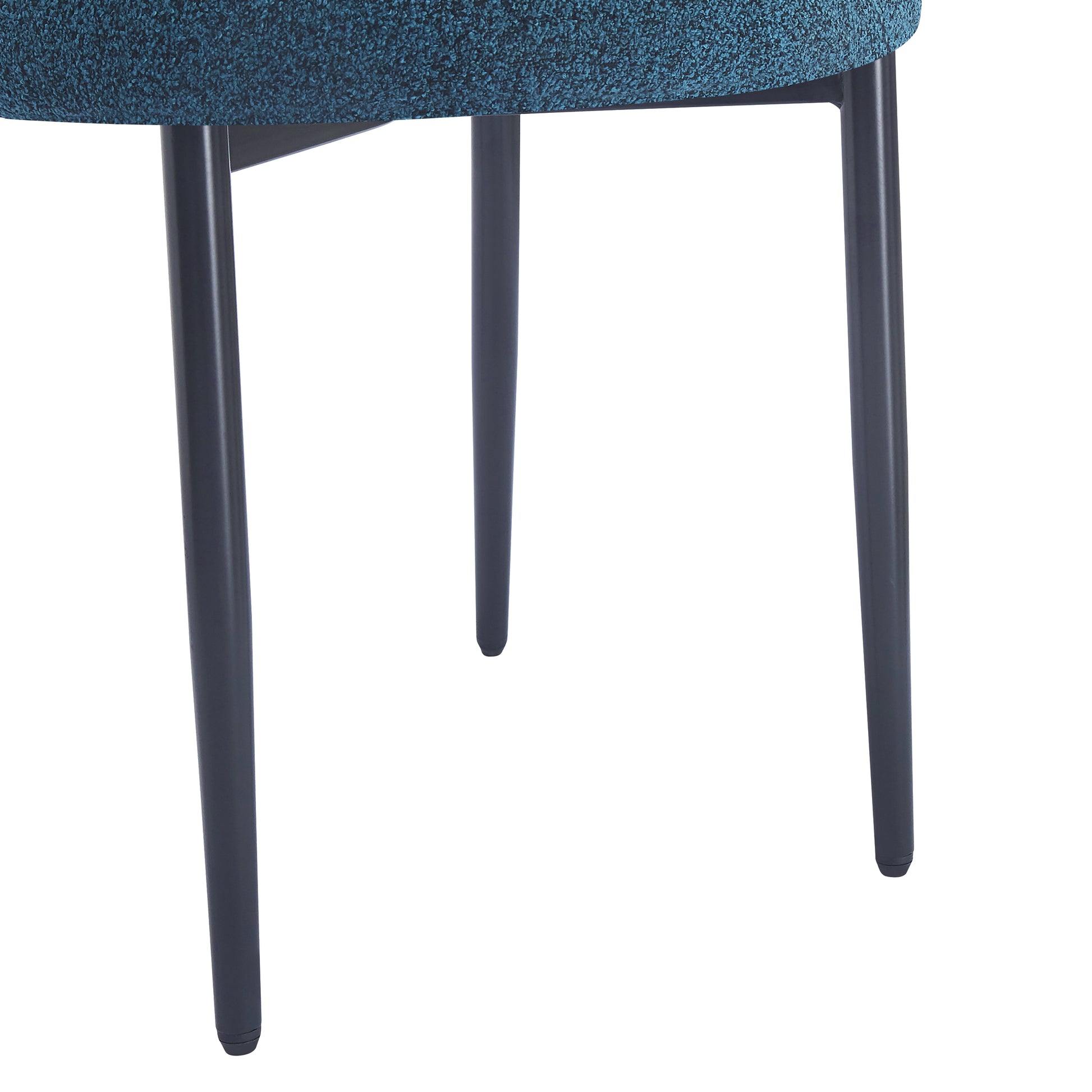 Dining Chair Set Of 2 Blue Fabric