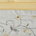 Embroidered 7 Piece Comforter Set Yellow Queen Queen Yellow Polyester
