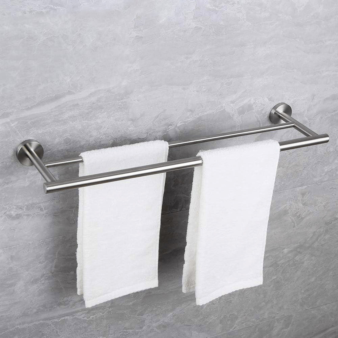 5 Piece Bathroom Towel Rack Set Wall Mount Brushed Nickel Stainless Steel