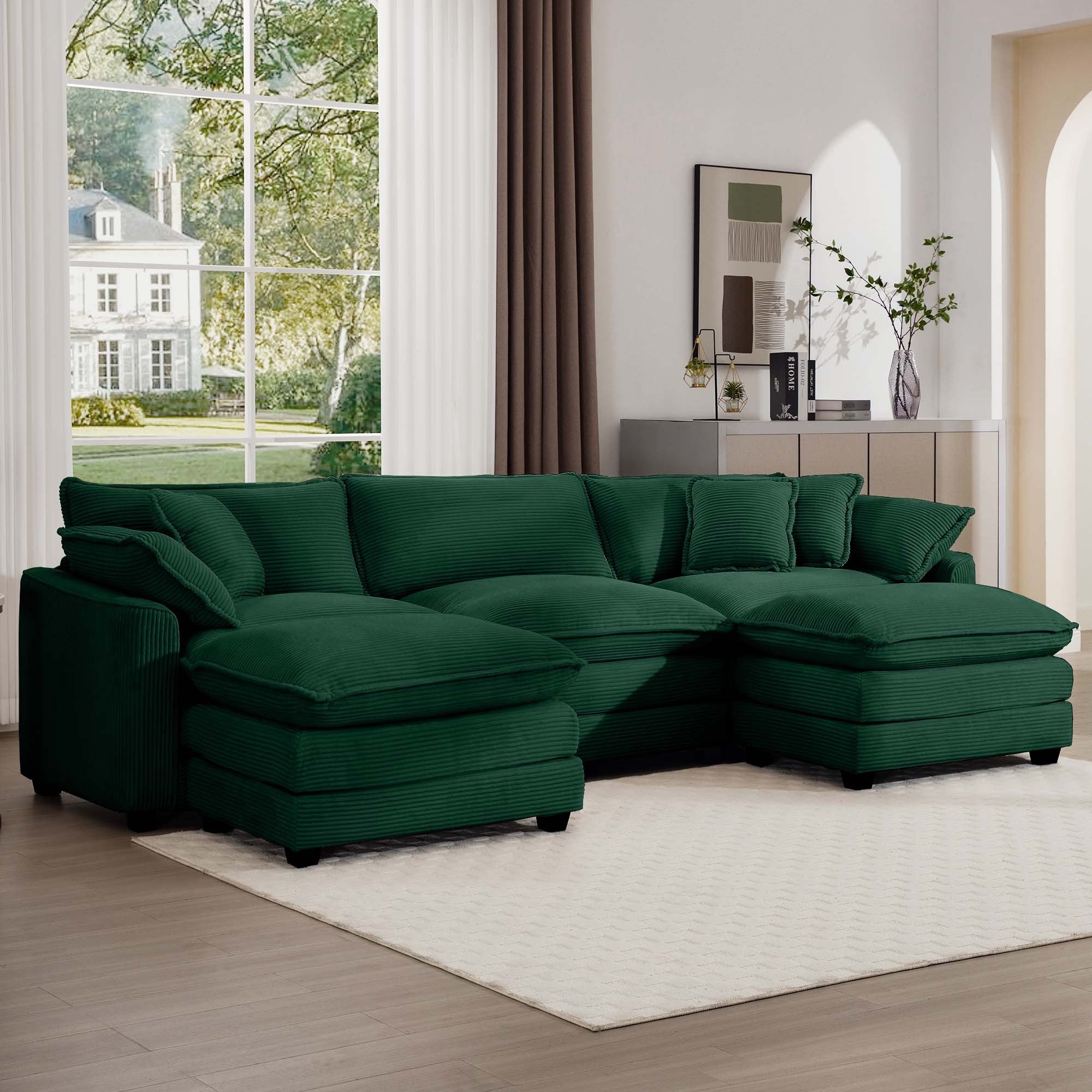 Pull Out Couch SoarTalent 93.7" Modern Oversized Sectional Sofa - L ...