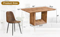 Table And Chair Set. Modern Dining Table With Mdf Top And Beautiful Mdf Legs. Comes With Brown Comfortable Chair With Seat And Metal Legs. Suitable For A Wide Range Of Decorative Styles. Brown,Wood Seats 4 Mdf