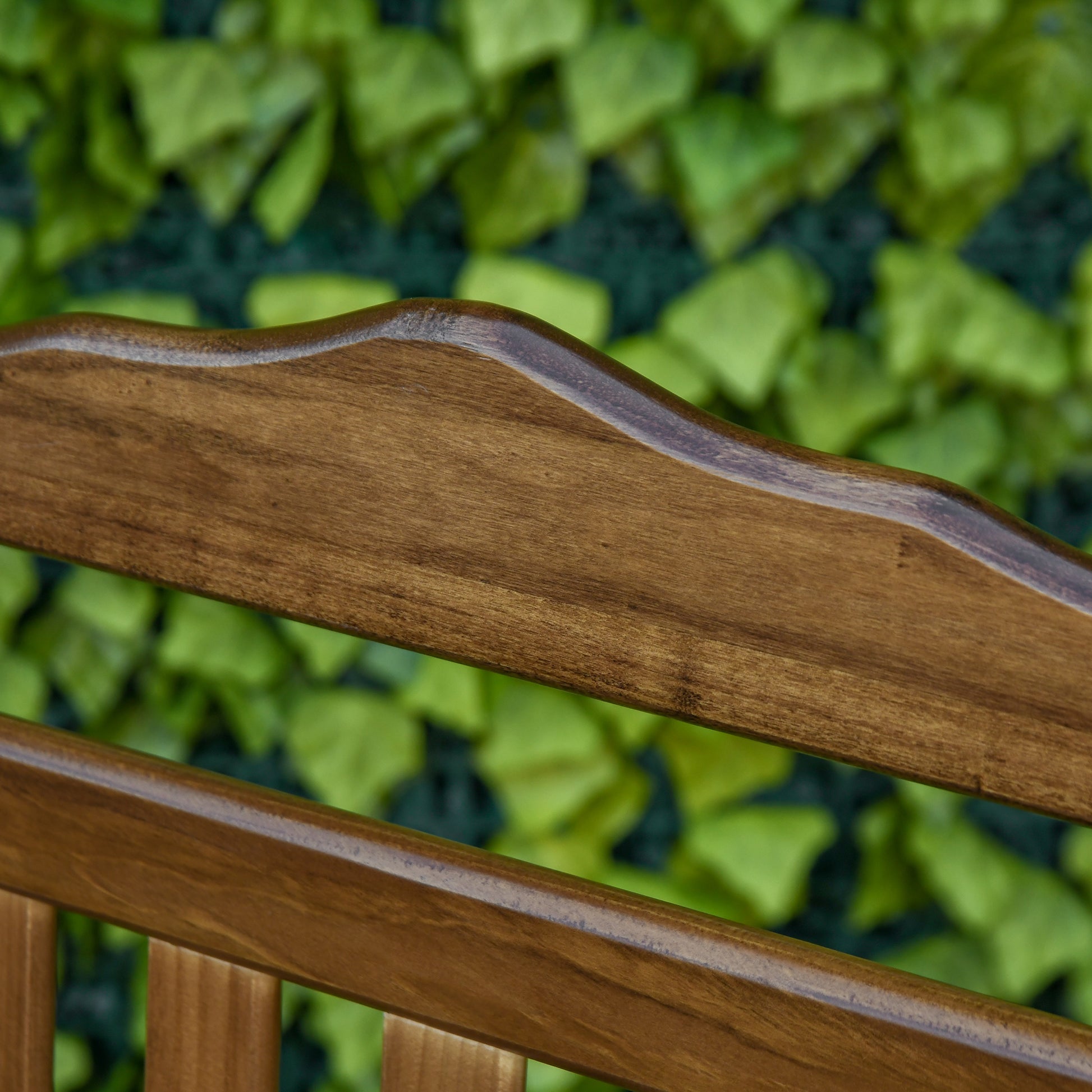 Outsunny Traditional Wooden High Back Rocking Chair For Porch, Indoor Outdoor, Brown Brown Wood