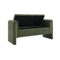 Modern Teddy Bed End Bench With Arms And Storage,Upholstered Large Foot Rest Stool, Comfy Window Vanity Bench For Living Room,Bedroom,Dorm,Coffee Table,Teddy Olive Green Olive Green Modern Storage