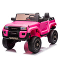 24V Two Seater Kids Ride On Car W Parents Remote Control, Licensed Toyota Lc250,220W Motors,With Shovel,Three Point Seat Belt,Slow Start,Speed Adjustment,Bluetooth,Music For Kids Aged 3 . Pink 100 149 Lbs Polypropylene