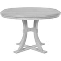 5 Piece Rustic Round Pedestal Extendable Dining Table Set With 15.7