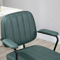 Vinsetto Home Office Chair With Adjustable Height And Tilt, Green Green Polyester