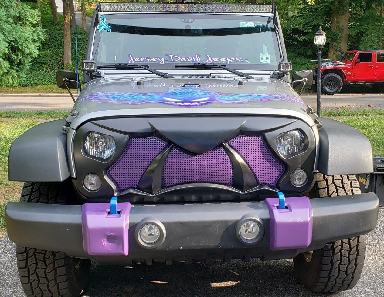 Micro Rim Painted Front Grille For Jeep Wrangler JK 2007-2017 – Direct Fit, Paint To Match