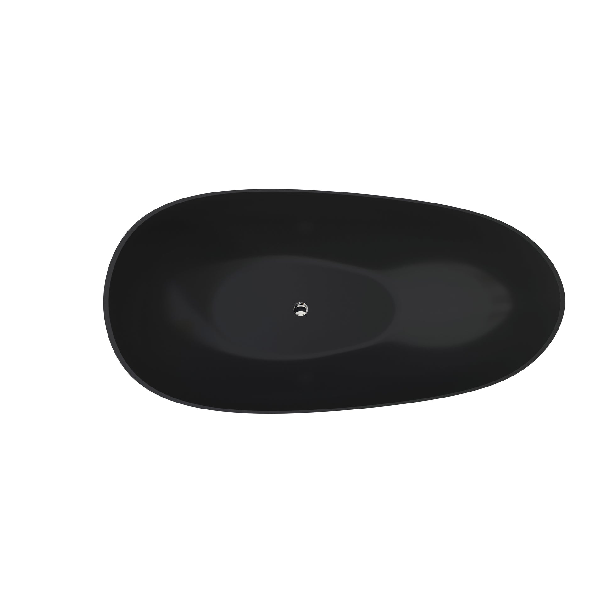 1700Mm Artificial Stone Solid Surface Freestanding Bathroom Adult Bathtub Matte Black Matte Black Oval Bathroom Freestanding Tubs Matte 61 69 In Luxury,Modern Soaking Center Solid Surface Solid Surface