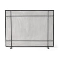 Fire Screen Black Silver Iron