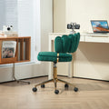 Coolmore Velvet Home Office Desk Chair, Modern Cute Computer Chair, Wheels Swivel Height Adjustable Swivel Task Chair For Home Office Emerald Velvet Emerald Primary Living Space Foam Velvet