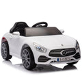 Licensed Mercedes Benz Cls 350,12V Kids Ride On Toy Car W Parents Control,2Wd,Four Wheel Suspension,Music,Bluetooth,Led Light,Usb,Power Display,Volume Adjustment,Speeds 1.24 3.11Mph For Kids Aged 2 4. White 50 99 Lbs Polypropylene