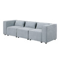 Modular Sofa Grayish Blue Chenille Fabric, Simple And Grand, The Seat And Back Is Very Soft. This Is Also A Knock Down Sofa Grayish Blue Chenille 3 Seat