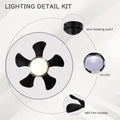 21'' Low Noise Matte Black Abs Blade Remote Ceiling Fan With Led Light For Kitchen Bedroom Dining Room Toilet Patio Matt Black Matt Black Abs Metal