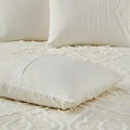 3 Piece Cotton Duvet Cover Set Queen Off White Cotton