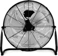 20 Inch 3 Speed High Velocity Heavy Duty Metal Industrial Floor Fans Oscillating Quiet For Home, Commercial, Residential, And Greenhouse Use, Outdoor Indoor, Black Black Aluminium