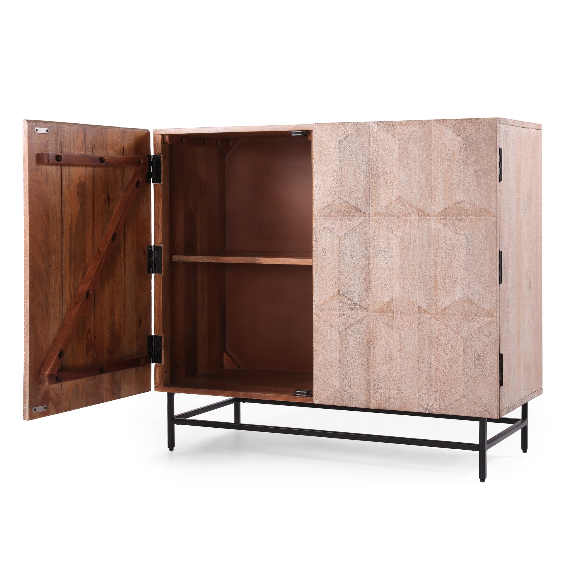 Geometry Cabinet - White Wood