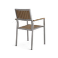 Cape Coral Aluminum With Wood Dining Chair Set Of 2 Natural Aluminum