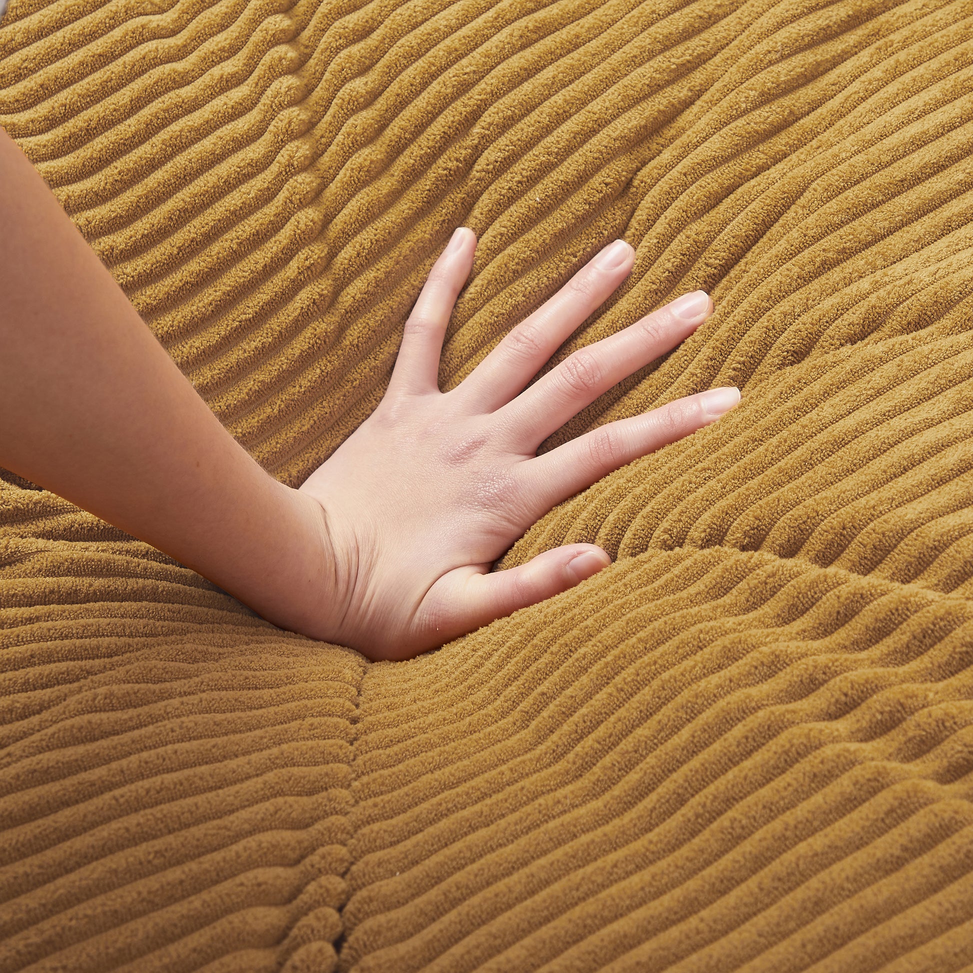 38"W Oversized Swivel Chair With Moon Storage Ottoman For Living Room, Modern Accent Round Loveseat Circle Swivel Barrel Chairs For Bedroom Cuddle Sofa Chair Lounger Armchair, 4 Pillows,Corduroy Yellow Foam Corduroy 1 Seat