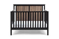 Connelly 4 In 1 Convertible Crib Black Vintage Walnut Black Brown Wood