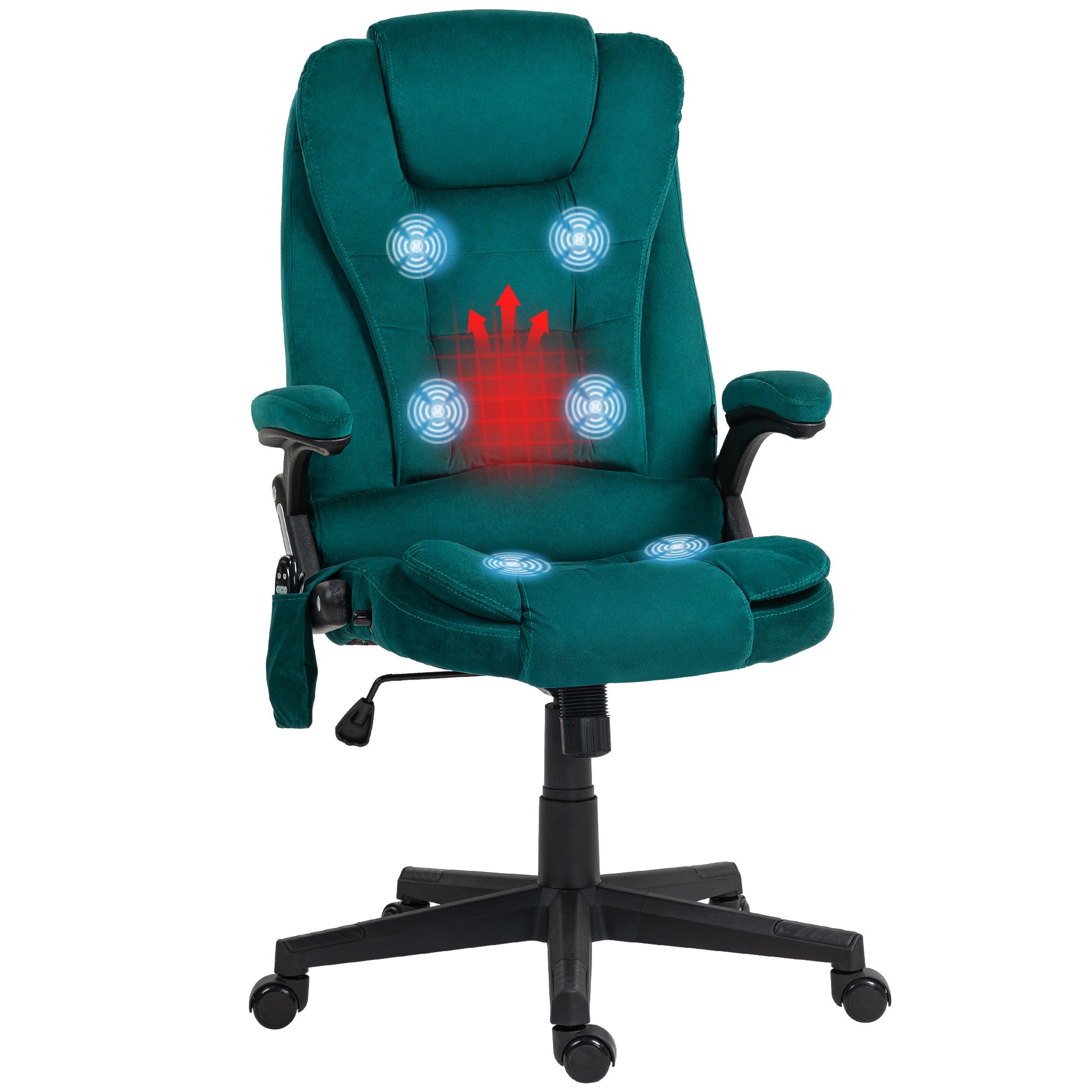 Homcom 6 Point Vibrating Massage Office Chair With Heat, Velvet High Back Executive Office Chair With Reclining Backrest, Padded Armrests And Remote, ... Homcom 6 Point Vibrating Massage Office Chair With Heat, Velvet High Back Executive Office Chair With Reclining Backrest, Padded Armrests And Remote, ...