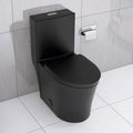 Matte Black Elongated One Piece Toilet Dual Flush 1.1 1.6 Gpf Water Saving Map 1000G,Matte Black Matte Black Bathroom Modern Porcelain