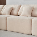 Luxury Modern U Shaped Sectional Sofa Couch, Large Modular Sherpa Fabric Couch For Living Room, High Density Foam, Comfortable, Easy Assembly, Perfect For Families And Entertaining Guests Beige Medium Soft Foam Sherpa 5 Seat