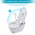 Smart Toilet With Bidet Built In, Auto Open & Close, Elongated Heated Seat, Foot Sensor Flush, Led Display, Warm Water Wash, Dryer, Night Light White Ceramic