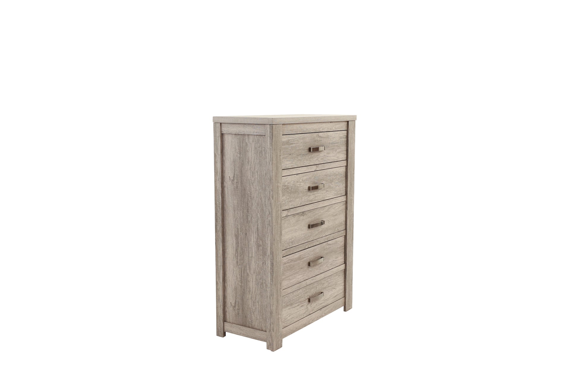 Bedroom Furniture Rustic Light Grey Simple 1Pc Chest Of Drawers 5 Drawers Storage Cabinet Solidwood Light Grey Bedroom Modern,Transitional Pine Particle Board Mdf,Solid Wood