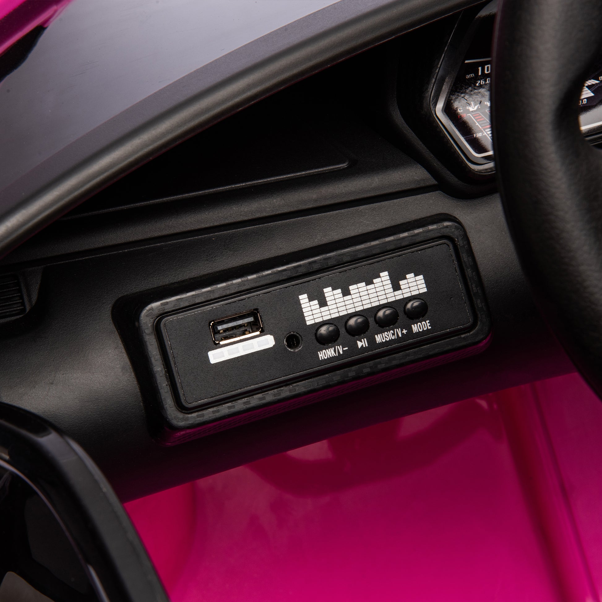 12V Kids Ride On Car W Parents Remote Control,Licensed Lamborghini Aventador Xago,Hydraulic Pressure Door,Slow Start,Early Education,Bluetooth,Adjustable Volume,Mp3,Usb,Led Lights For Kids Aged 2 4. Pink 50 99 Lbs Polypropylene