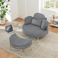 3206Gray Comfortable Seating Suitable For Small Apartment Bedroom Space Gray Corduroy 1 Seat
