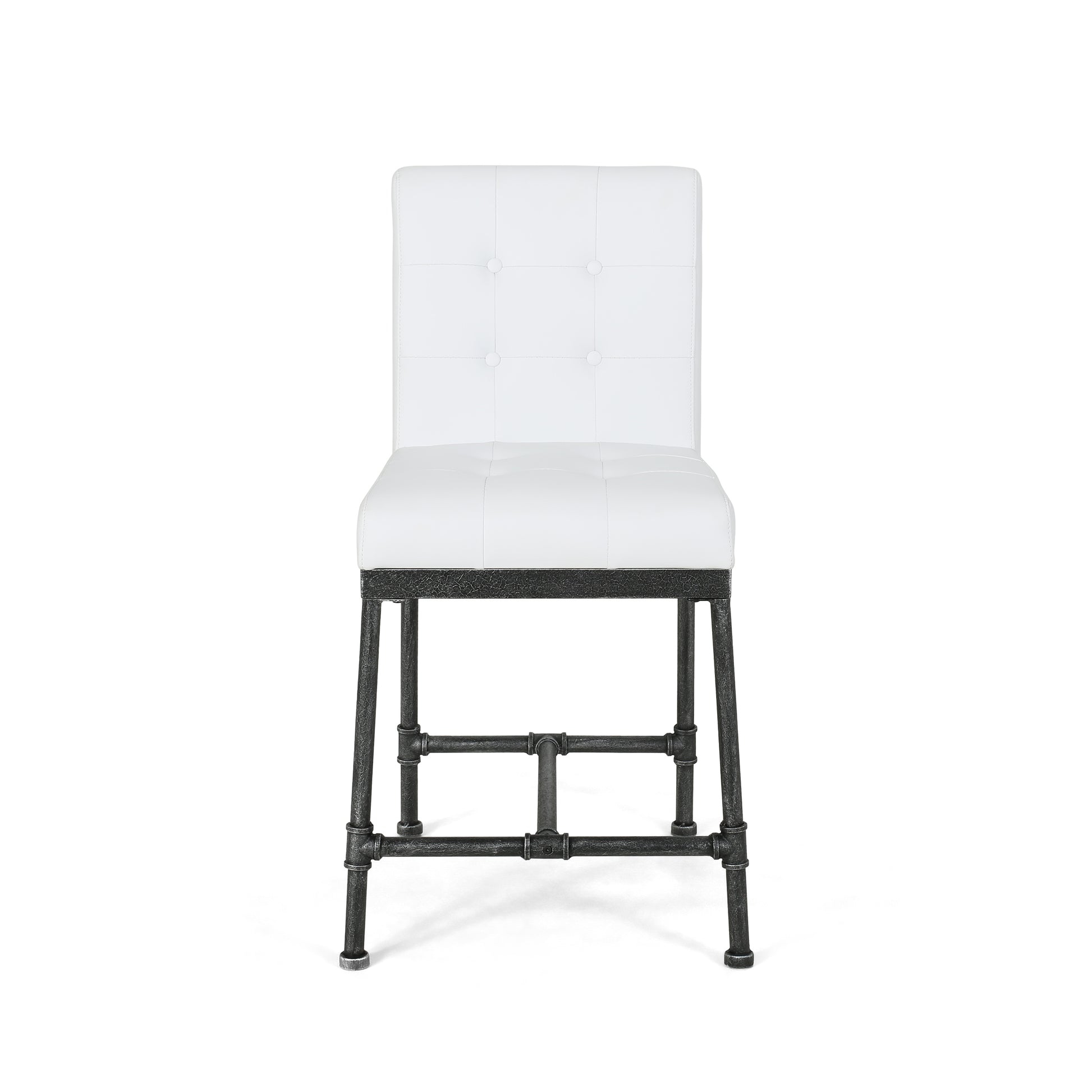 Counter Stool Set Of 2 White Wood