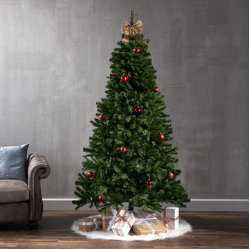 7' Noble Hinged Tree,Dia:48 Green Pvc