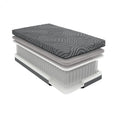 8 Inch Queen Mattress Copper Infused Memory Foam Hybrid Mattress, Gray, Mattress In A Box,Fabric Cover, Plush Foam, Comfortable Mattress Gray Bedroom Foam Spring Queen