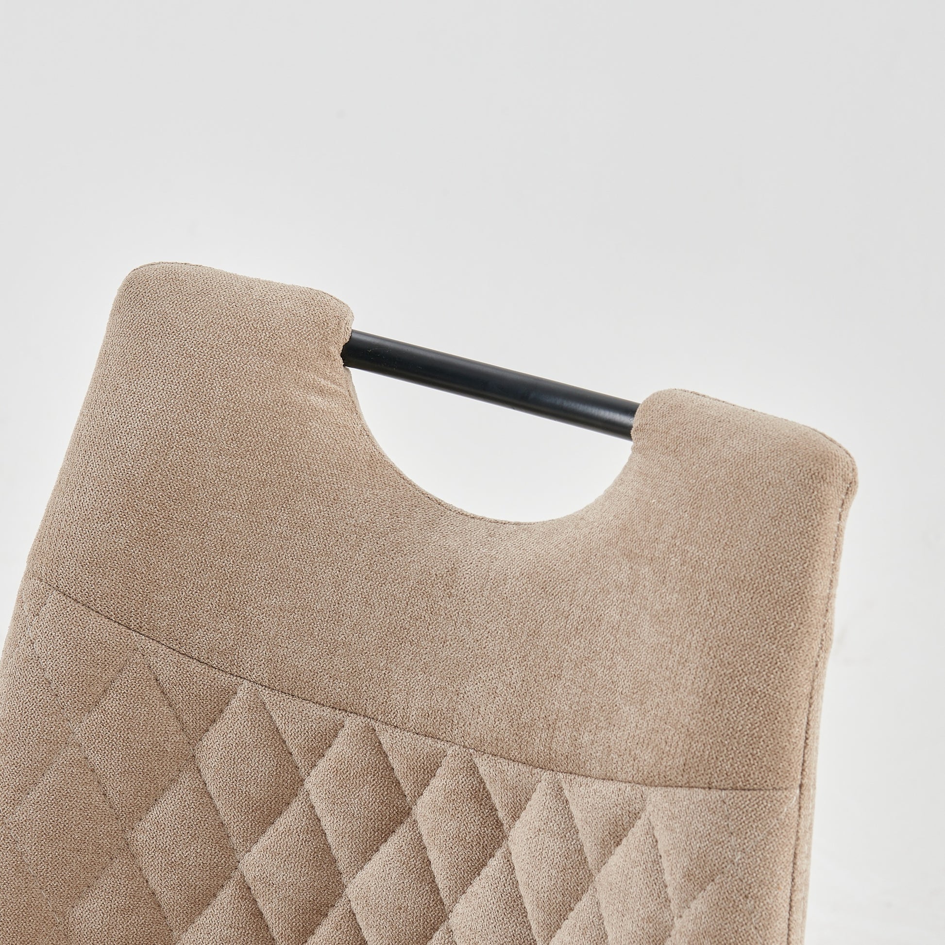 Black Leg And Beige Seat Chair,Set Of 4,Dining Chair,Coffee Chair Beige Metal