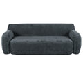 81.5'' Minimalist Curved Upholstered Sofa, 3 Seat Modular Casual Sofa For Living Room, Bedroom, And Apartments Gray Polyester 3 Seat