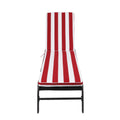 1Pcs Set Outdoor Lounge Chair Cushion Replacement Patio Funiture Seat Cushion Chaise Lounge Cushion Red White Red Striped Cotton