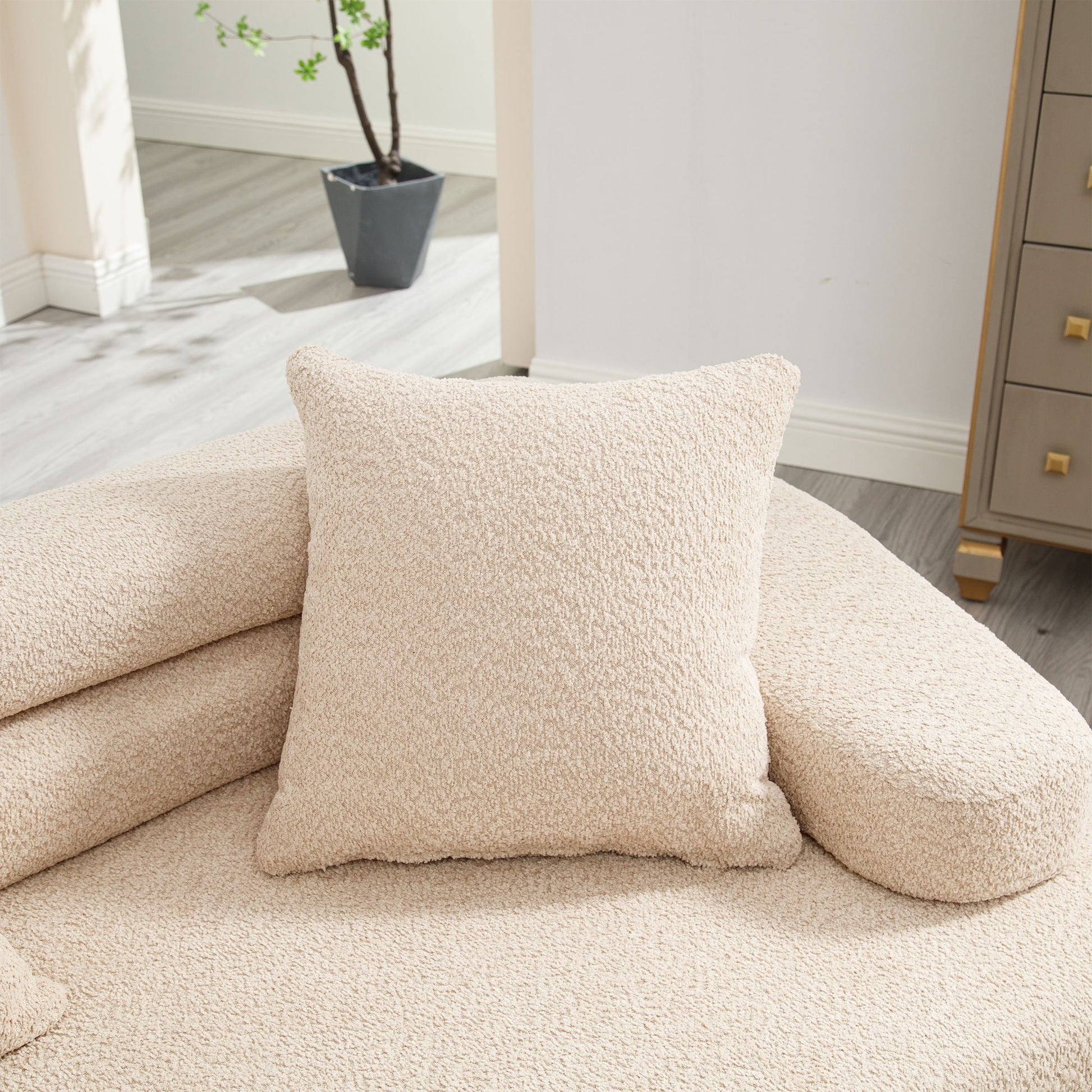 Unique Modeling Design,Upholstered Indoor Furniture,Foam Filled Sleeper Sofa Bed For Living Room,Bedroom,3 Colors Khaki Primary Living Space Modern Foam Polyester 4 Seat