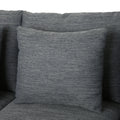 Mirod Comfy 3 Seat Sofa With Wooden Legs, Modern For Living Room And Study Charcoal Fabric 3 Seat