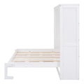 Full Size Murphy Bed Wall Bed,White Full White Plywood