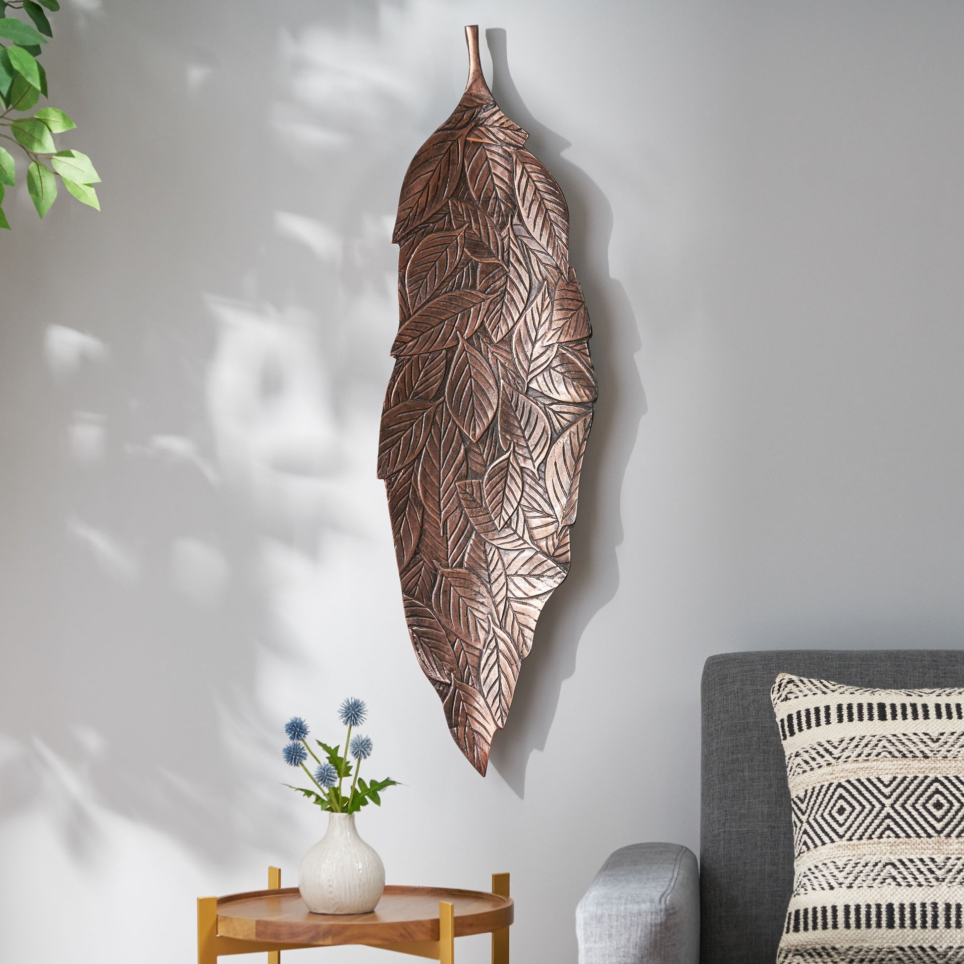 Leaf Wall D Cor L Copper Aluminium