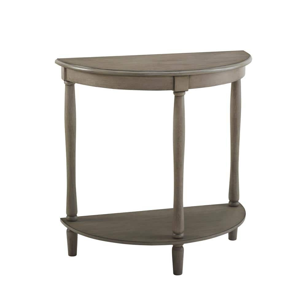 Traditional Design 1Pc Side Table Storage Bottom Shelf Antique Gray Color Home Living Room Furniture Antique Gray Primary Living Space Contemporary,Traditional Open Storage Oval Solid Wood