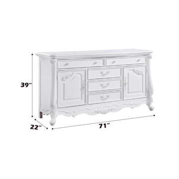 Latisha Dresserwhite Finish Bd02257 White Wood